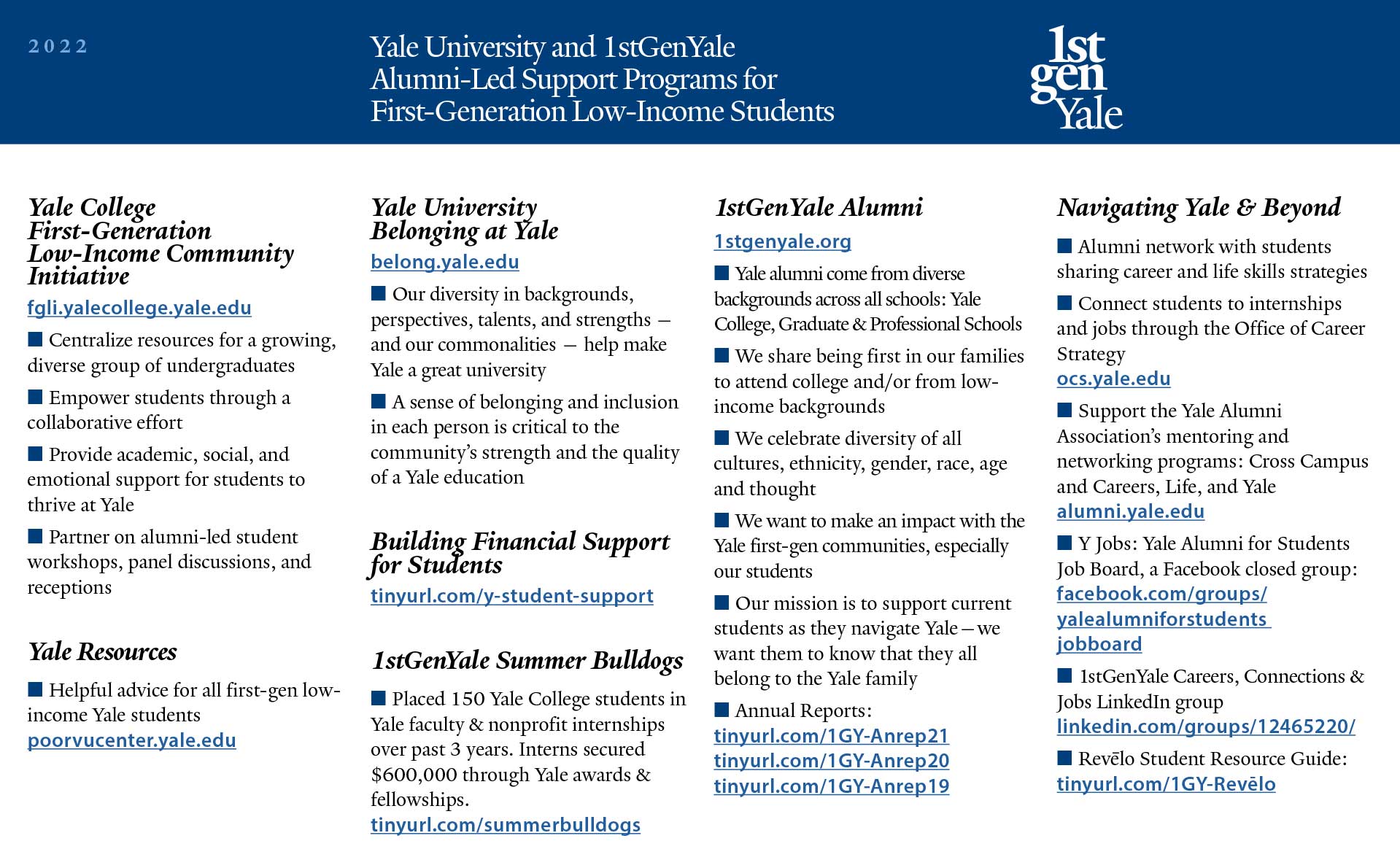 1stGenYale Flyer 2022
